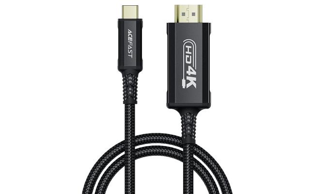 ACEFAST C1-10 AceWire Pro 1.8M USB-C To HDMI Aluminium Alloy Connectors HD Video Cable 4K - Black